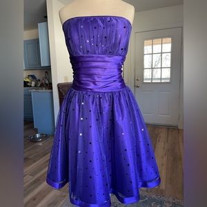 80’s Style Party Dress Size 9 Strapless